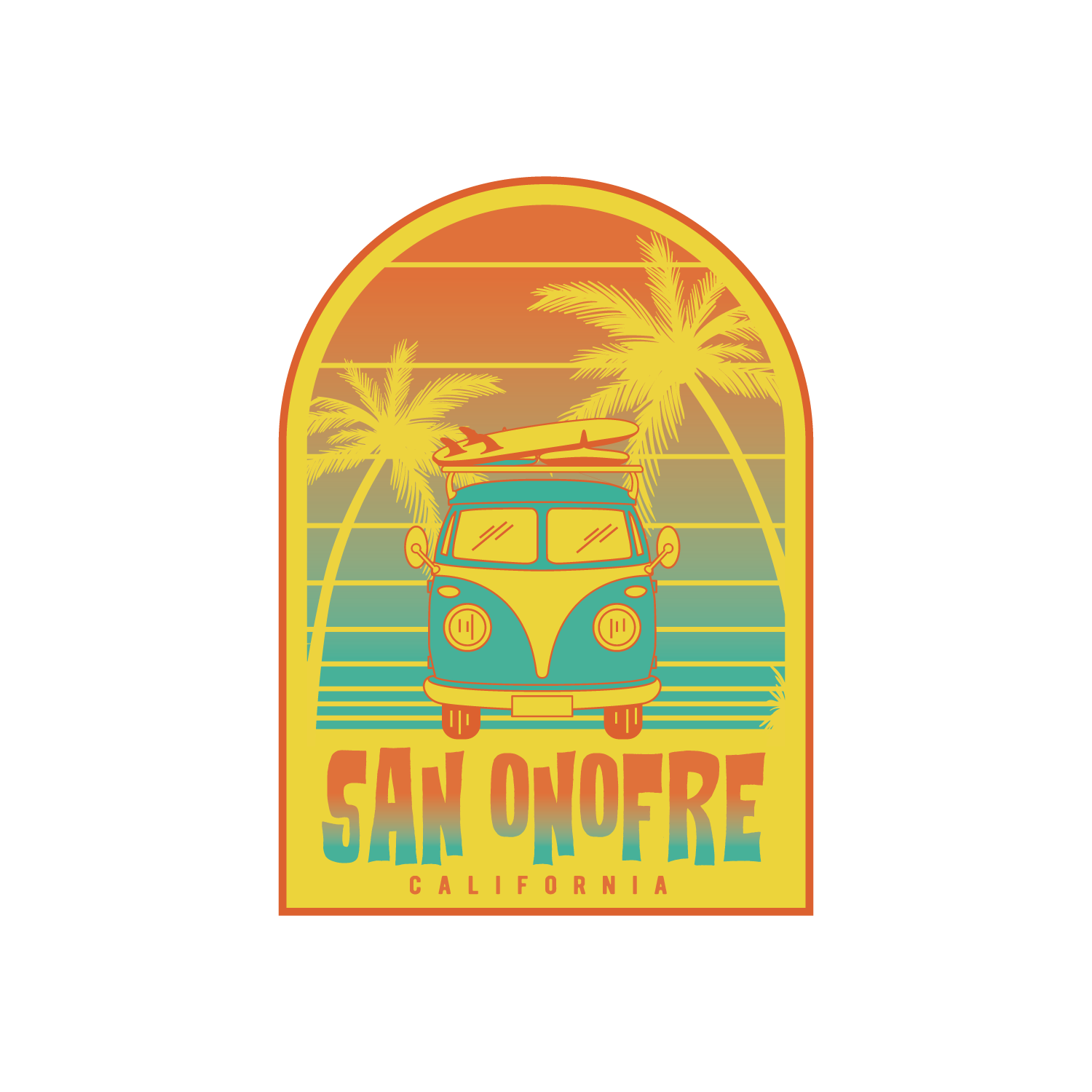 サンオノフレ カリフォルニア (Coastal Retro GE-Sunset Surf Van(Miami))