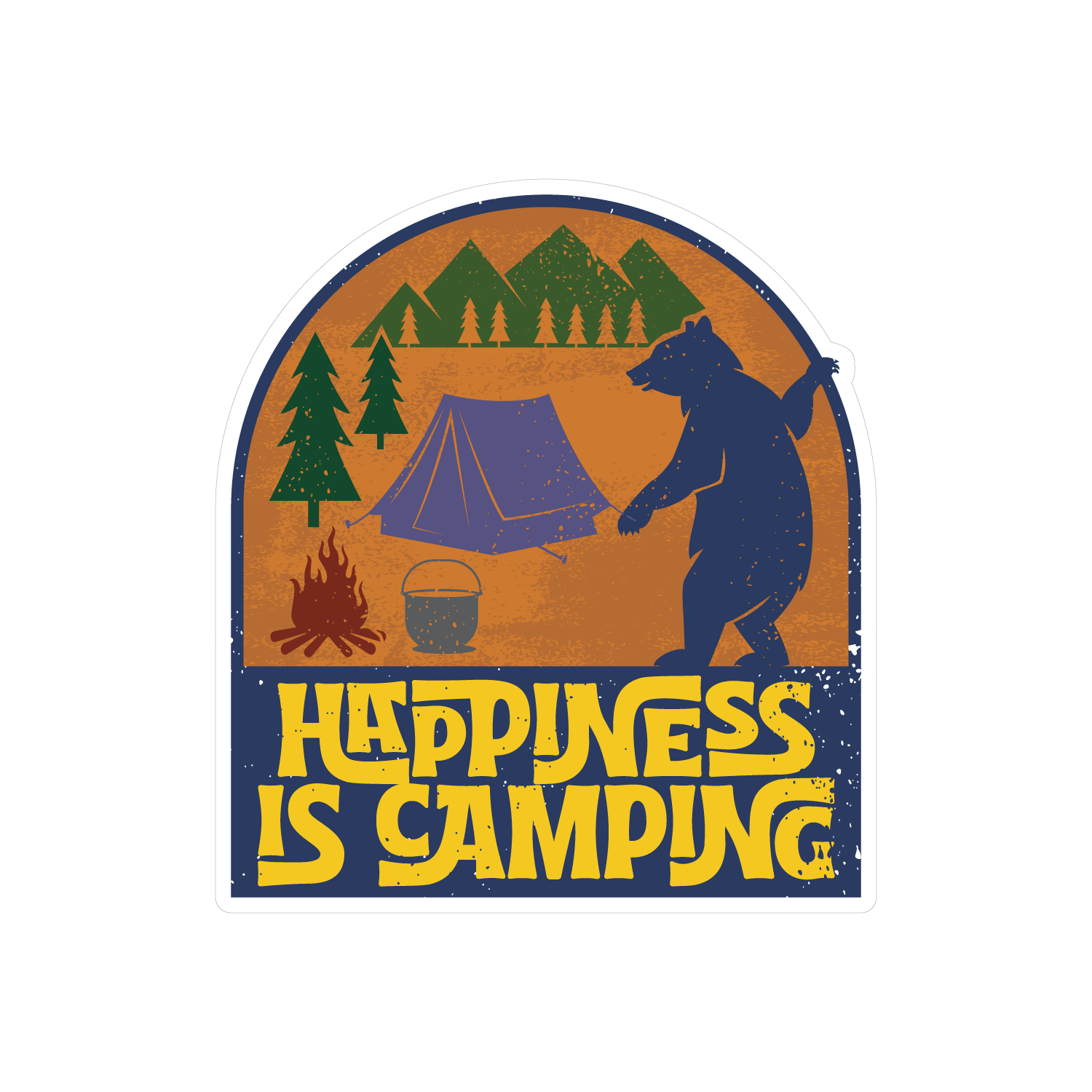 ハピネスキャンピングベアー (MountainSayings-Happiness is Camping Bear)